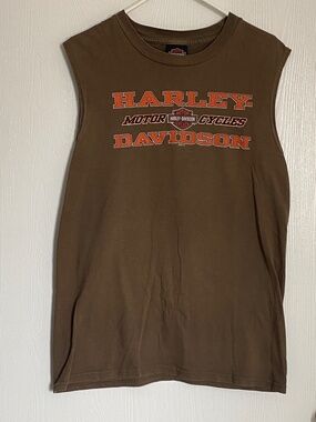 Men's Vintage Harley Davidson Sleeveless T-Shirt Las Vegas